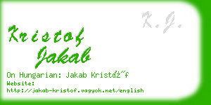 kristof jakab business card